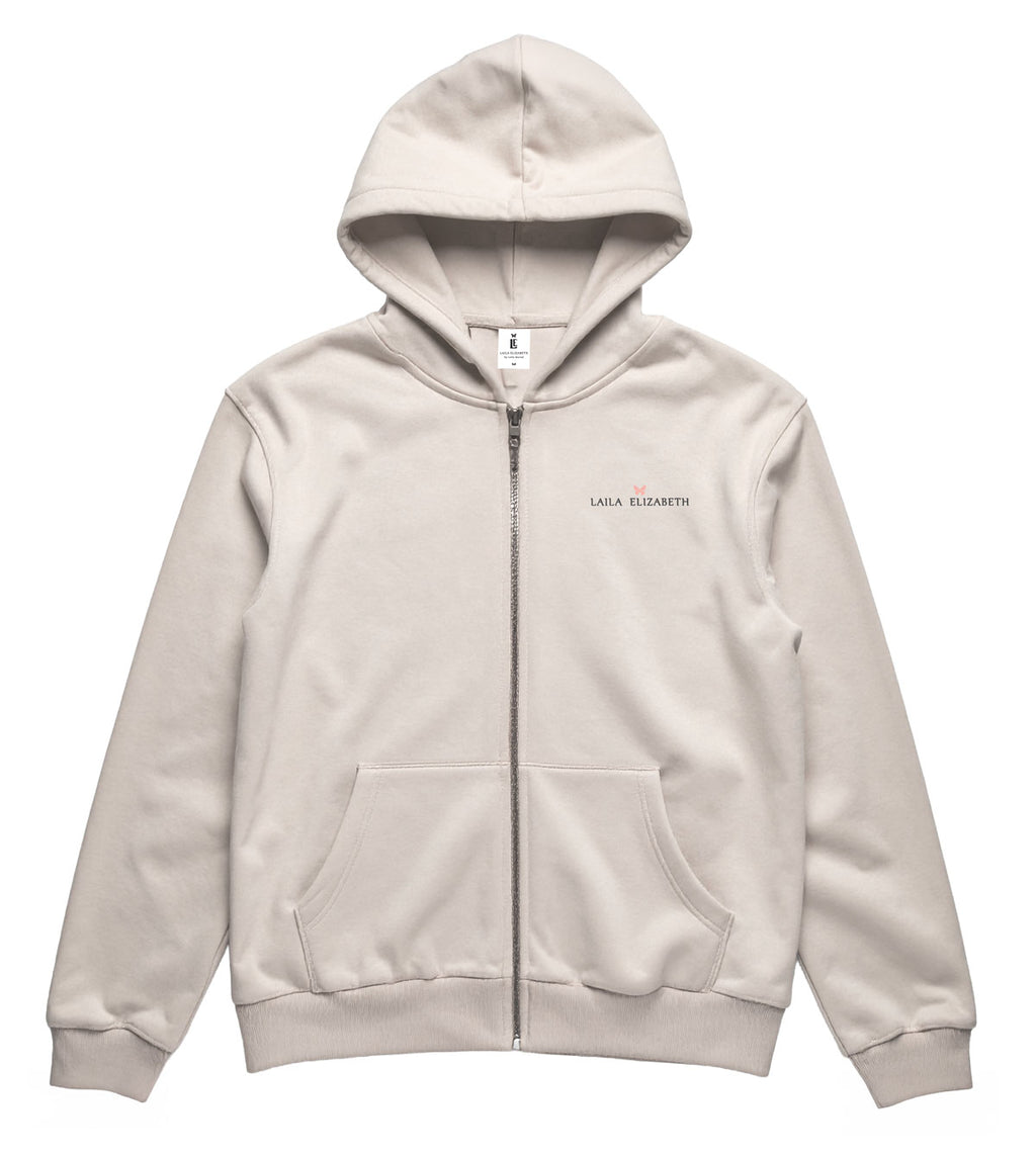 Gia Zip Hoodie • Cream