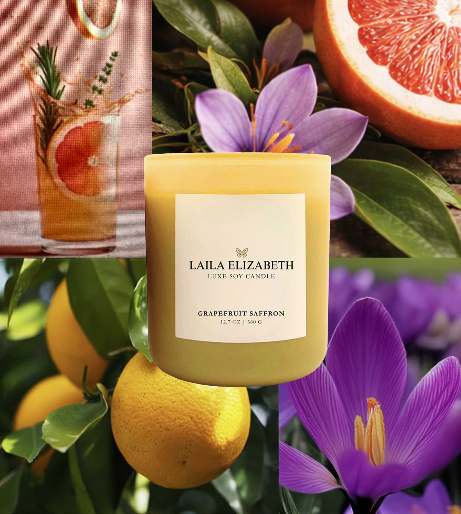 Classic 12 oz Candle • Grapefruit Saffron