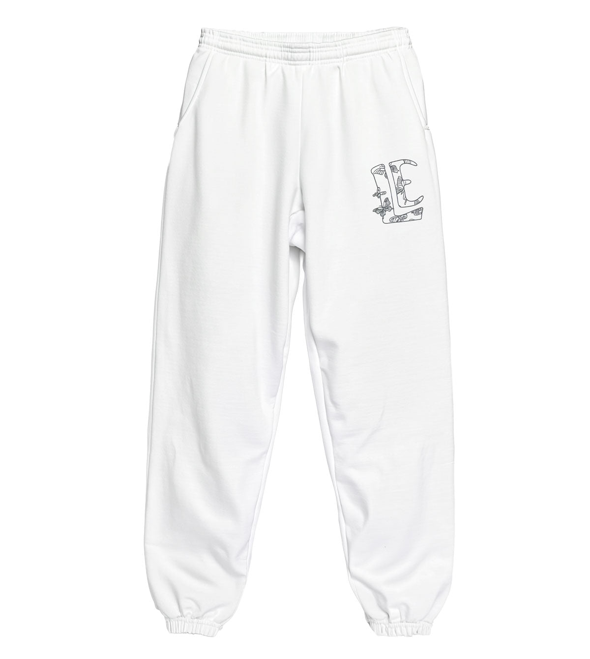 Elizabeth Fleece Sweatpant • White